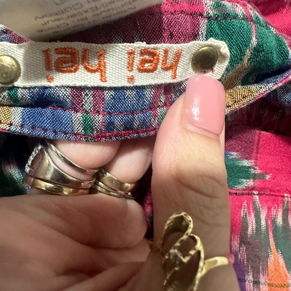 Anthropologie HEI HEI Pink Multi Buttons Cotton Mid Rise Chino Shorts 10 - Picture 5 of 5